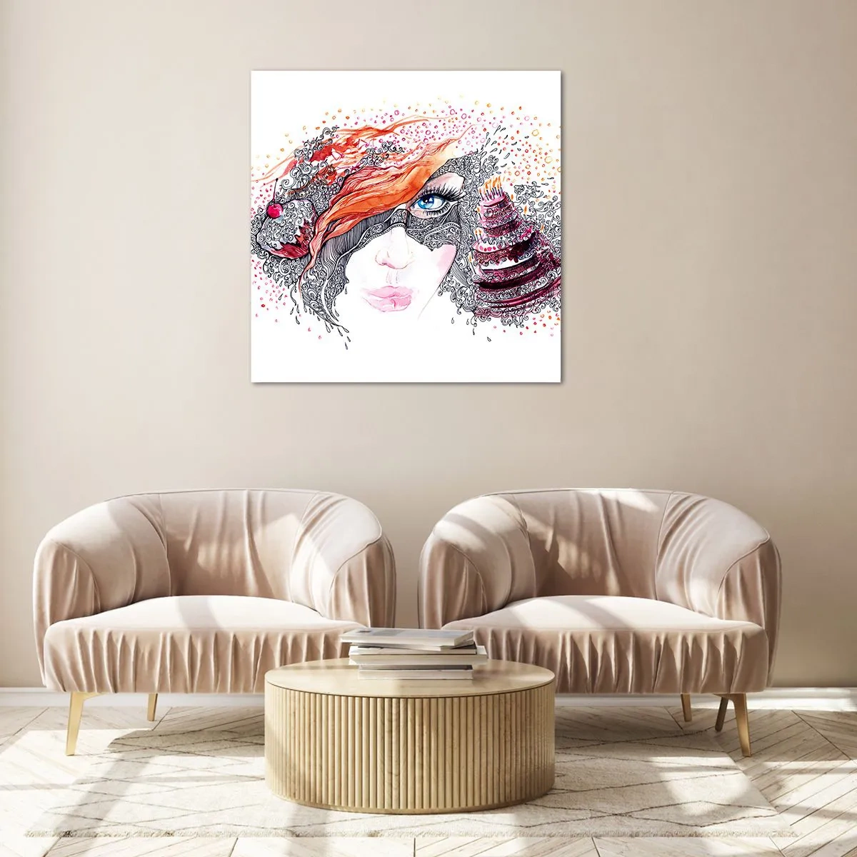 Obraz na skle - S ní je každý den svátek - 70x70 cm