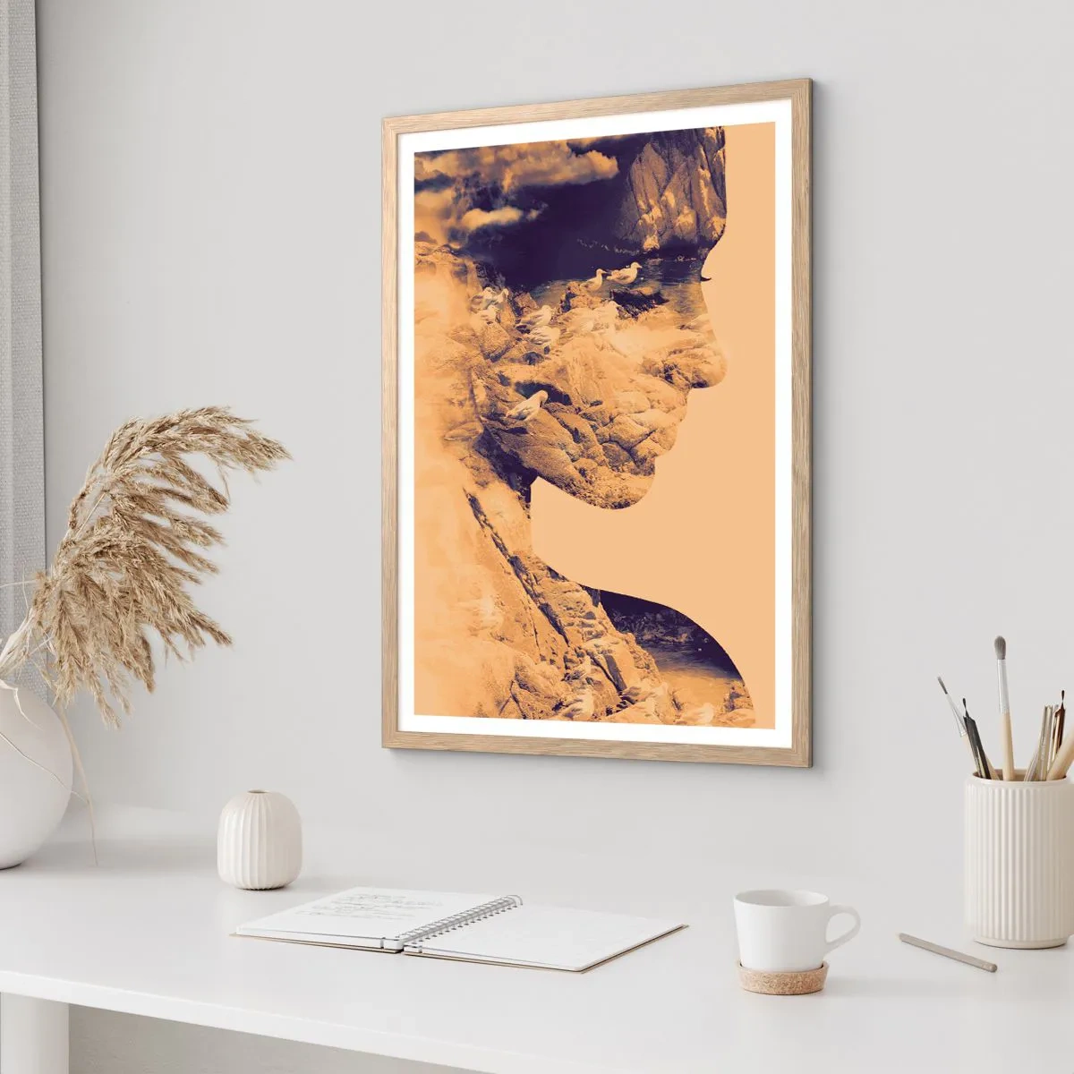 Plakát v rámu světlý dub - Krásná od přírody - 50x70 cm
