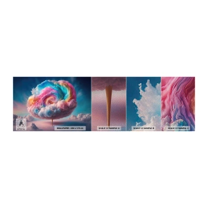 Vzor Fototapety Premium Sand - Sen o zábavním parku - Pastel, Mraky, Sladký - 100x30 cm