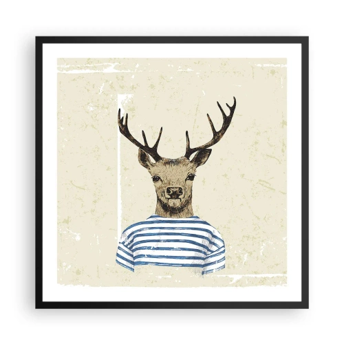 Plakát v černém rámu - Protože mám rád pruhované košile! - 60x60 cm