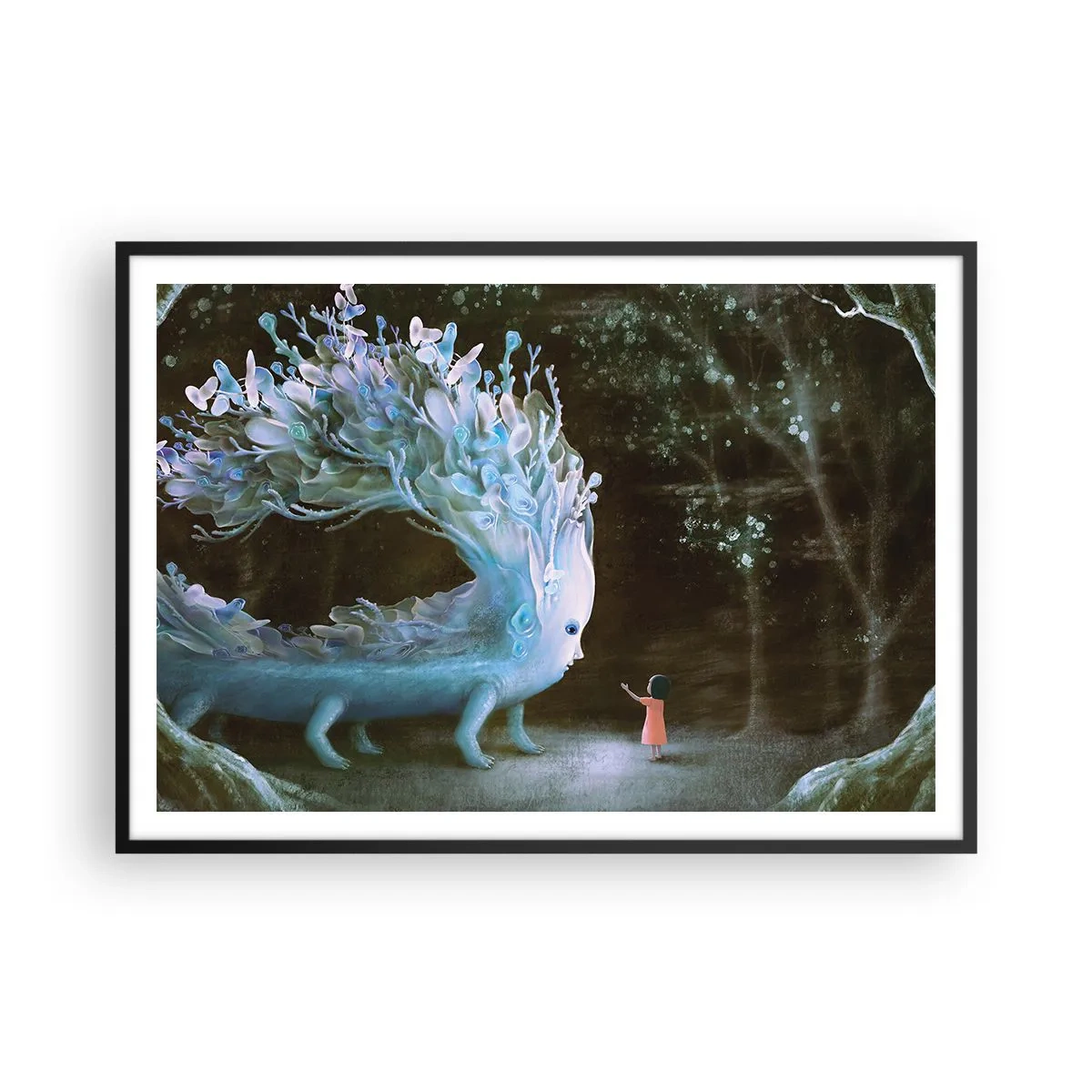 Plakát v černém rámu - Fantastické setkání - 100x70 cm