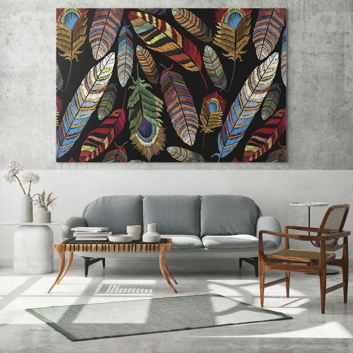 Obraz na skle - Ptačí karneval - 120x50 cm