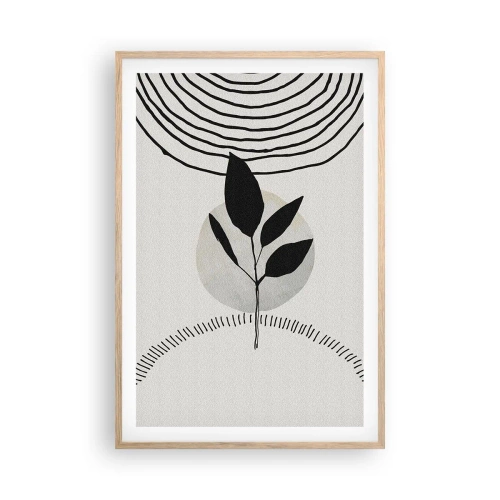 Plakát v rámu světlý dub - Kompozice: rituály přírody - 61x91 cm