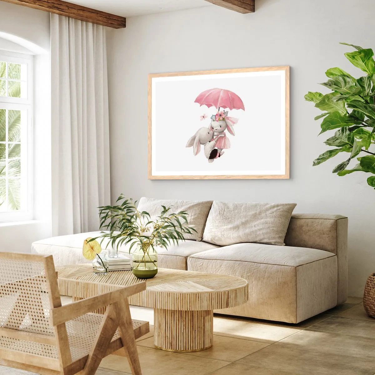 Plakát v rámu světlý dub - To je láska - 70x50 cm