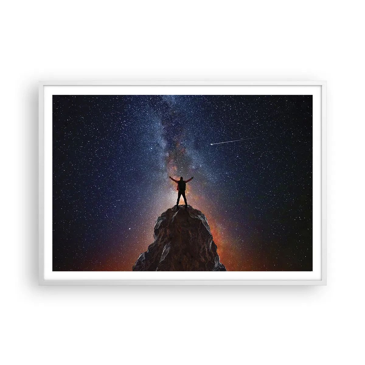 Plakát v bílém rámu - Síla je se mnou! - 100x70 cm