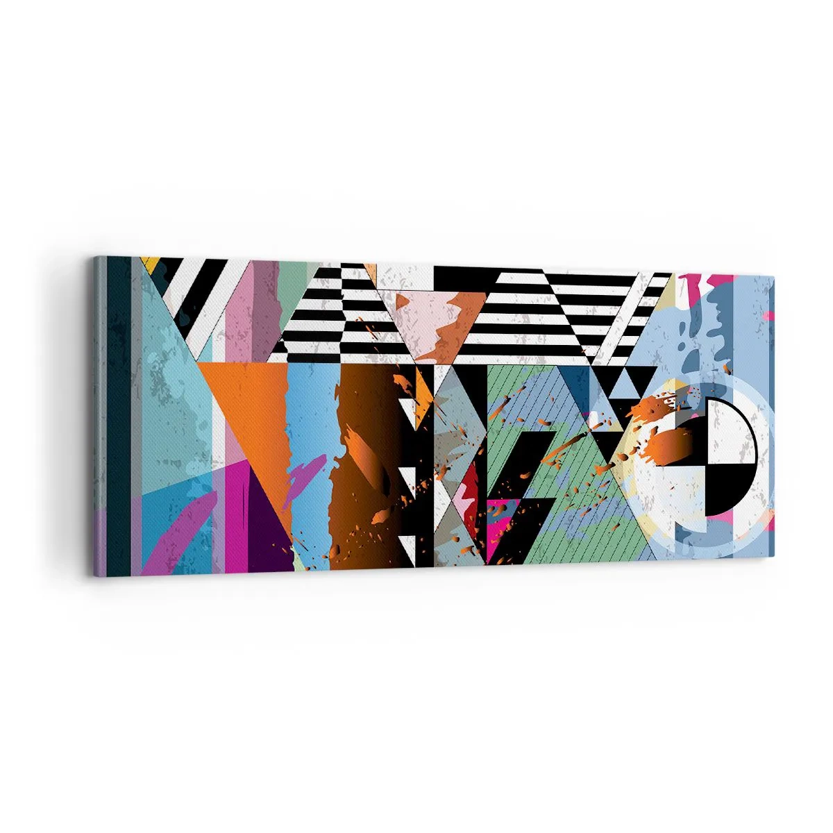 Obraz na plátně - Geometricky a organicky - 100x40 cm