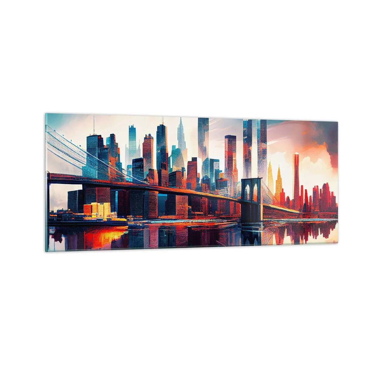 Obraz na skle - Famózní New York - 100x40 cm