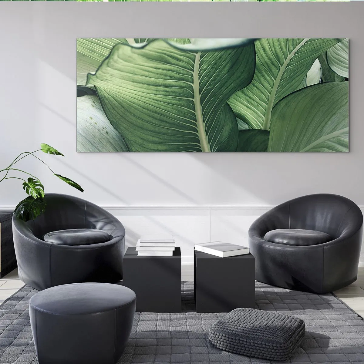 Obraz na skle - Intenzivně zelený život - 120x50 cm