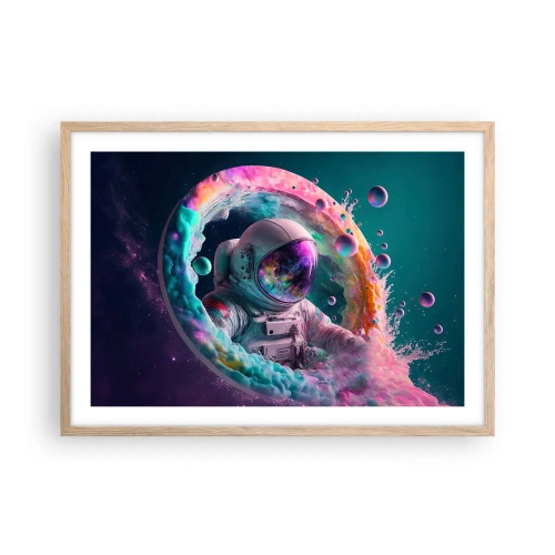Plakát v rámu světlý dub - Hvězdná brána - 70x50 cm