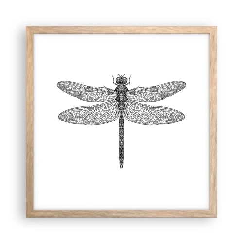 Plakát v rámu světlý dub - Přesnost přírody - 40x40 cm