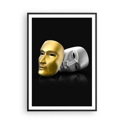 Plakát v černém rámu - Život je divadlo - 70x100 cm