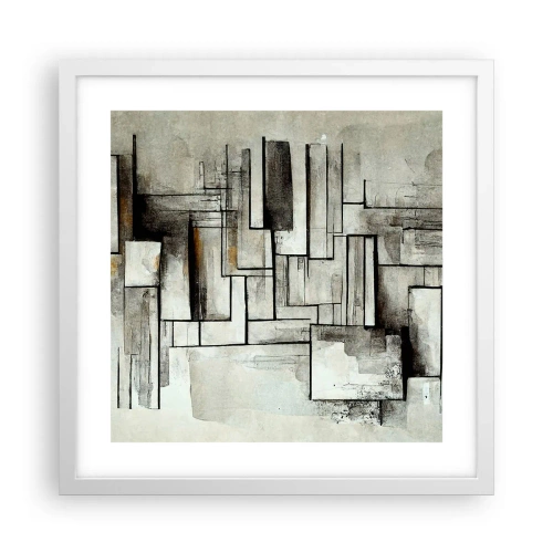 Plakát v bílém rámu - Síla jednoduchosti - 40x40 cm