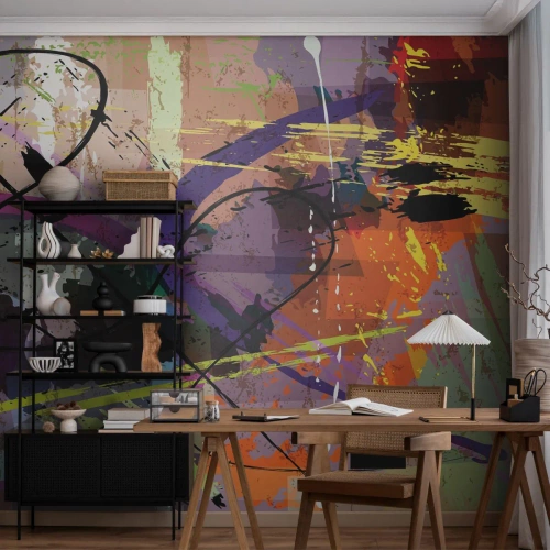 Fototapeta Samolepicí Deluxe Sticker - Lze přímo nebo kolem - Abstrakce, Kus, Moderní vzor - 350x256 cm