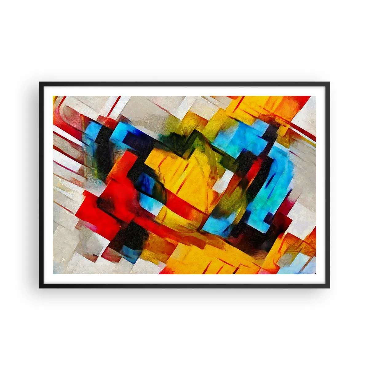 Plakát v černém rámu - Vícebarevné vrstvy - 100x70 cm