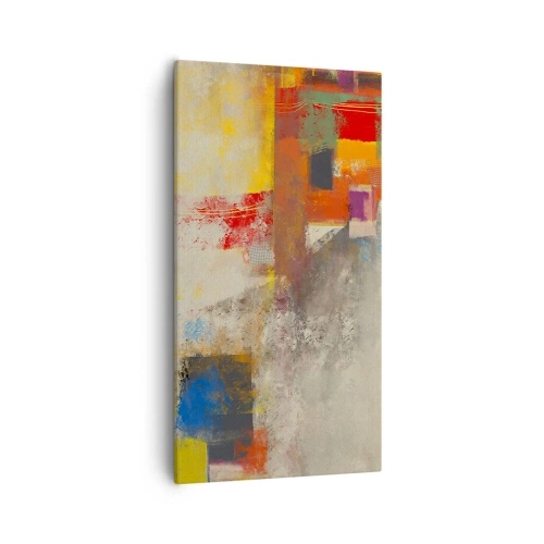 Obraz na plátně - Geometrie barev - 55x100 cm