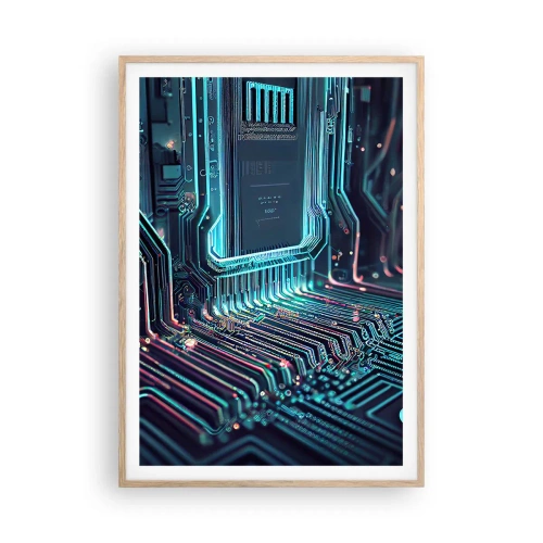 Plakát v rámu světlý dub - Jen tak přemýšlím… - 70x100 cm