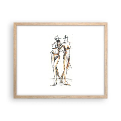 Plakát v rámu světlý dub - Studie šarmu - 50x40 cm