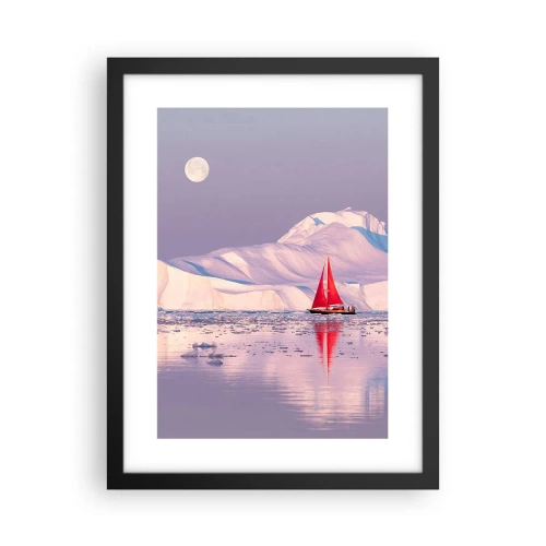 Plakát v černém rámu - Žár plachty, chlad ledu - 30x40 cm