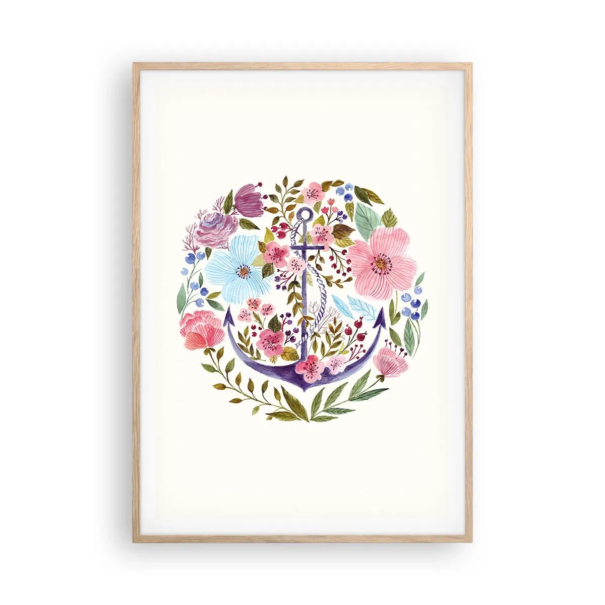 Plakát v rámu světlý dub - Námořníkův hezký sen - 70x100 cm
