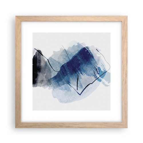 Plakát v rámu světlý dub - Ledová hora - 30x30 cm