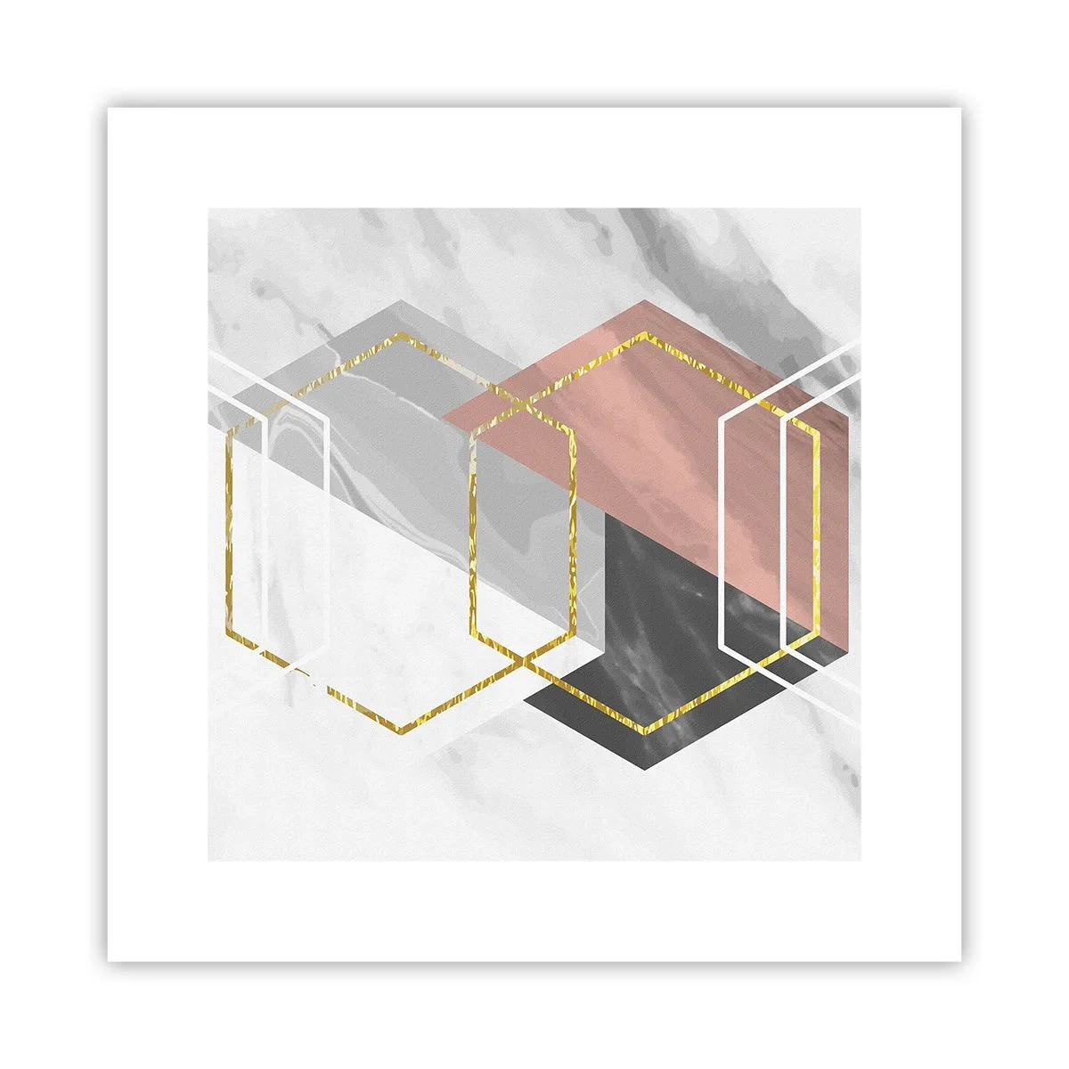 Plakát - Řetězová kompozice - 30x30 cm