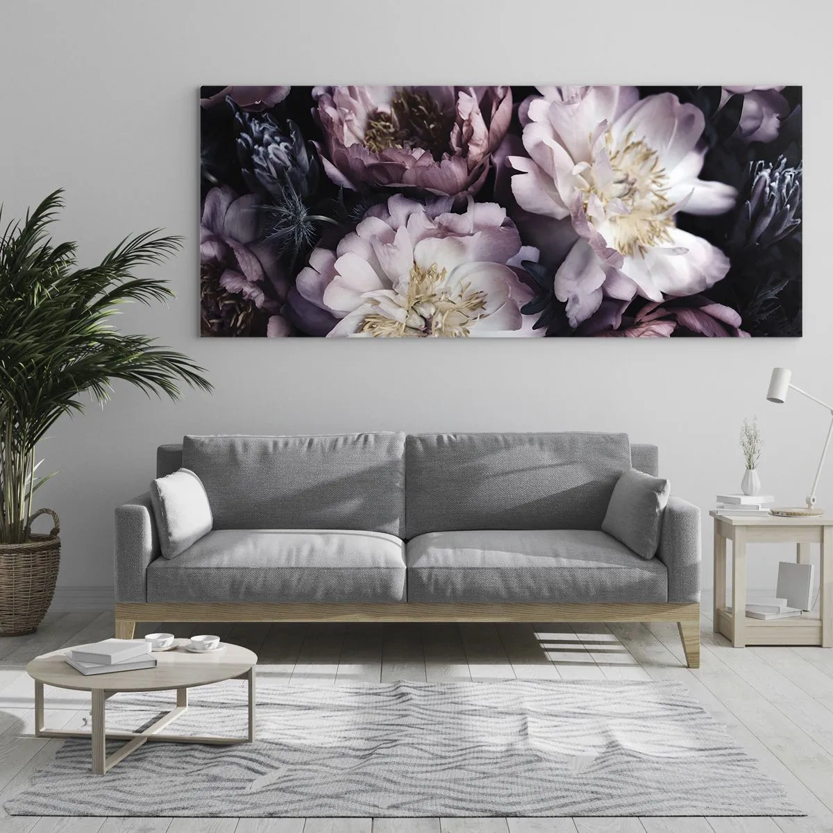 Obraz na skle - Kytice ve starém stylu - 120x50 cm