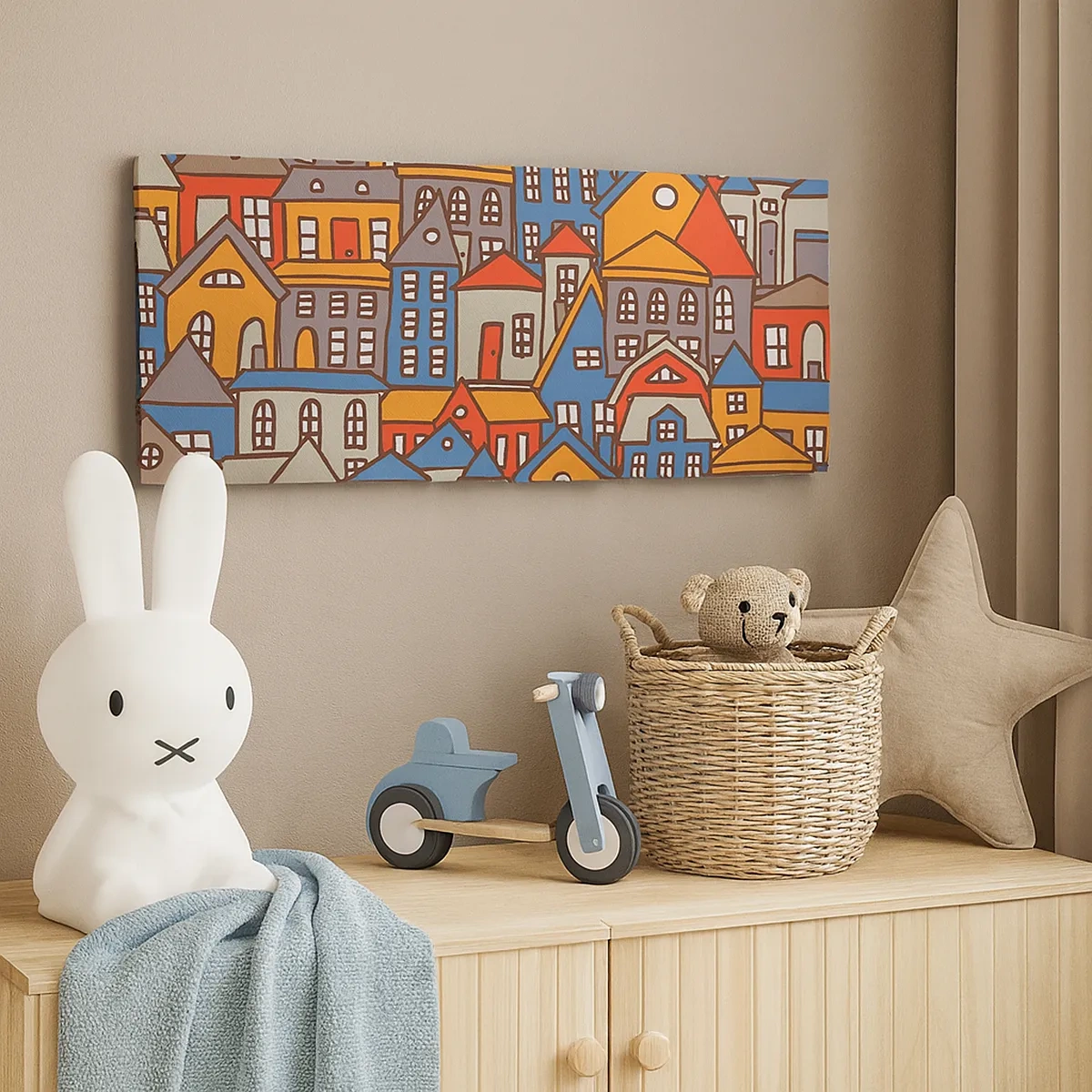 Obraz na plátně - Za domem dům - 30x30 cm