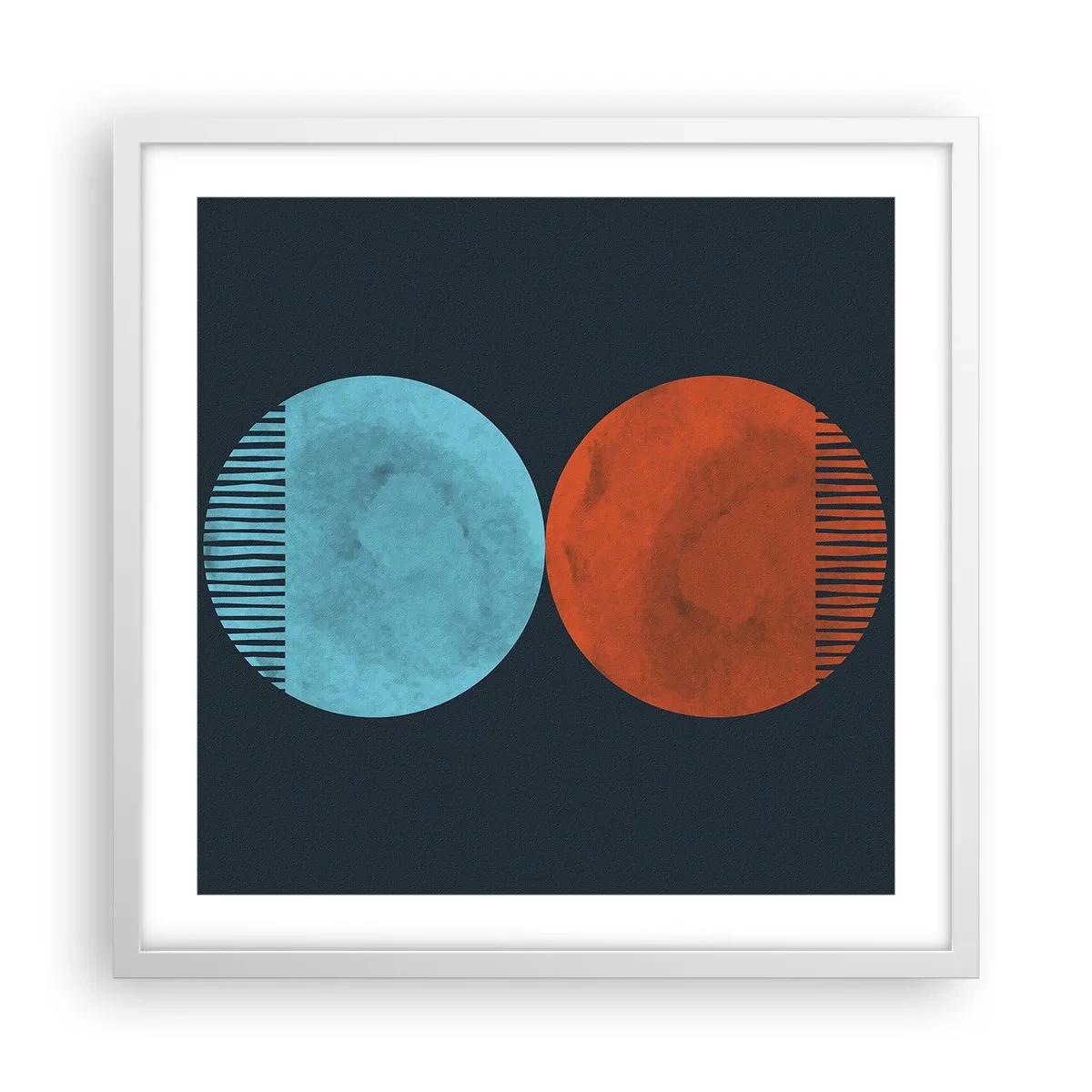 Plakát v bílém rámu - Pouze geometrie? - 50x50 cm