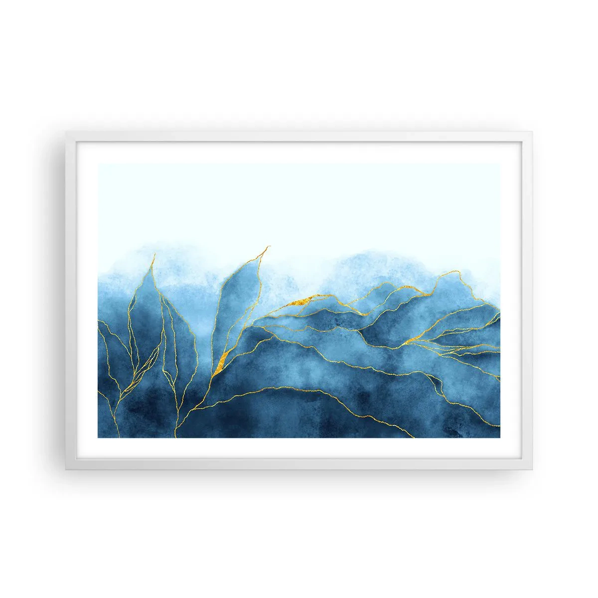 Plakát v bílém rámu - Blankyt ve zlatě - 70x50 cm
