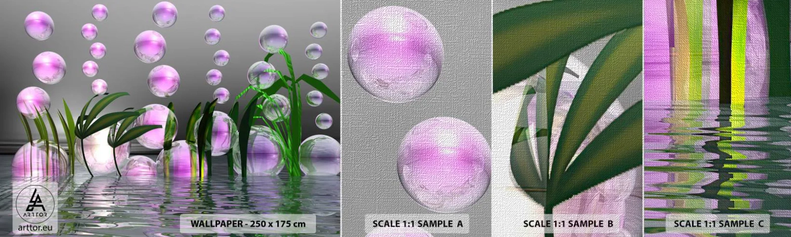 Vzor Fototapety Premium Canvas - Reflexní kompozice lehkosti a života - Abstrakce, Grafika, 3D - 100x30 cm