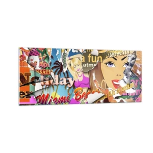 Obraz na skle - Prázdninové retrospektiva - 100x40 cm