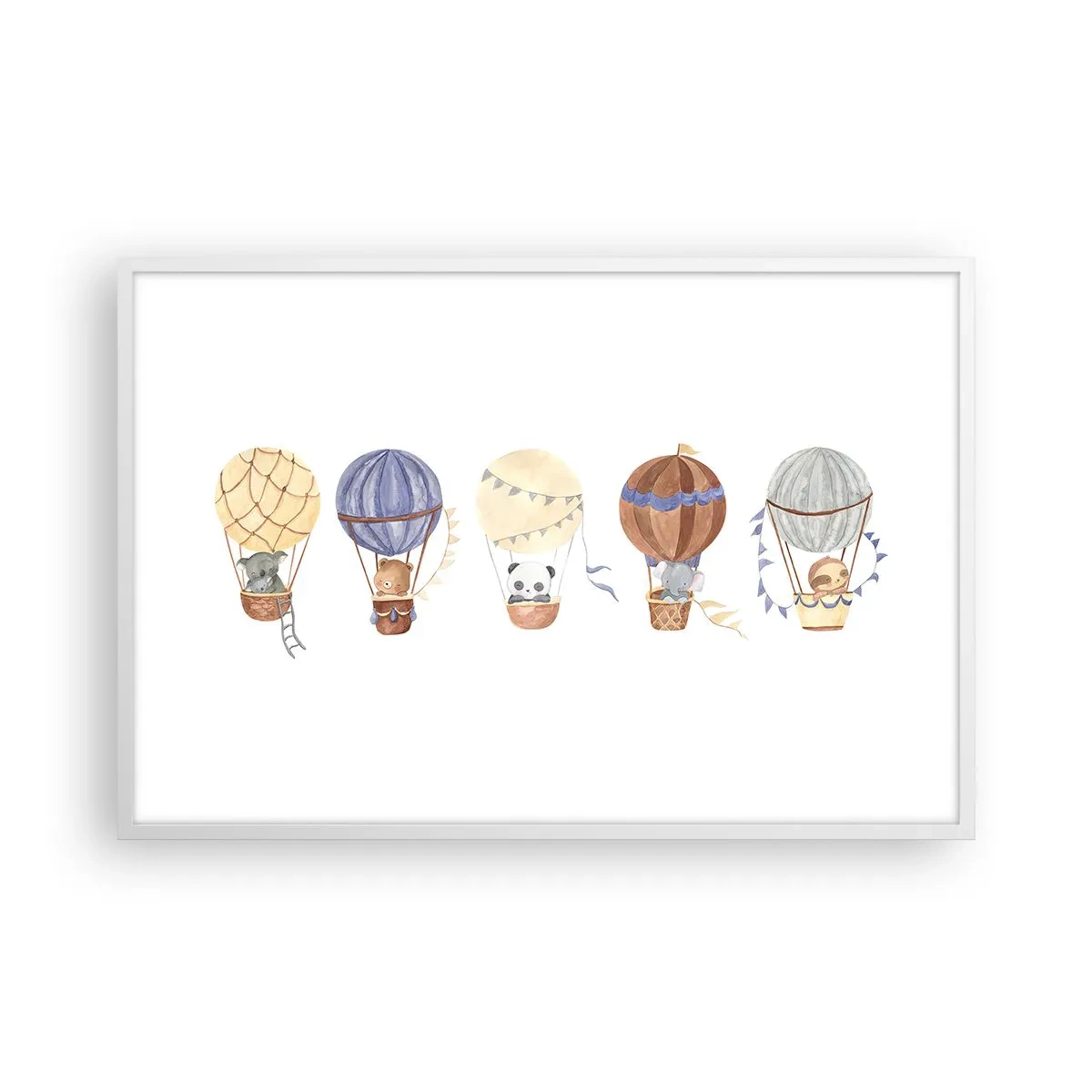 Plakát v bílém rámu - Přátelé na cestách - 91x61 cm