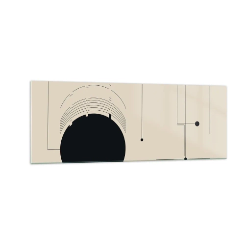 Obraz na skle - Pružná a dynamická kompozice - 140x50 cm