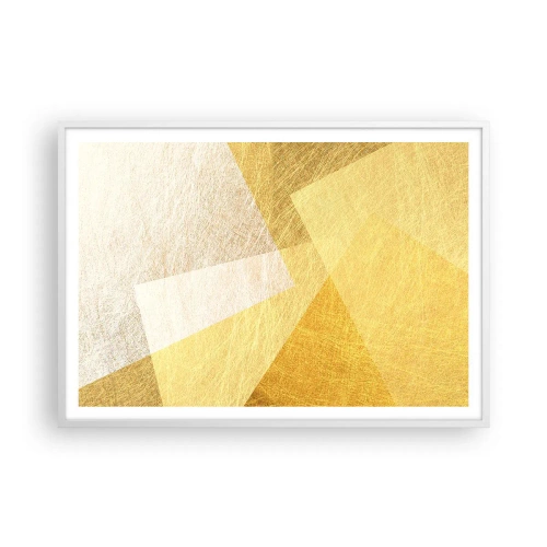 Plakát v bílém rámu - Počasí geometrie - 100x70 cm