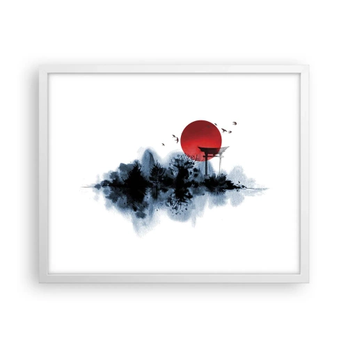 Plakát v bílém rámu - Japonský pohled - 50x40 cm