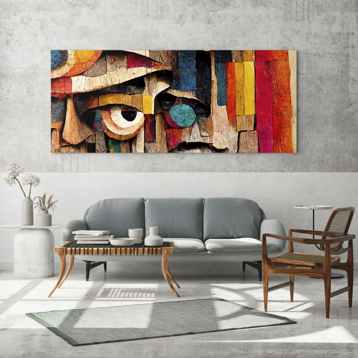 Obraz na skle - Vidím tě… - 100x40 cm