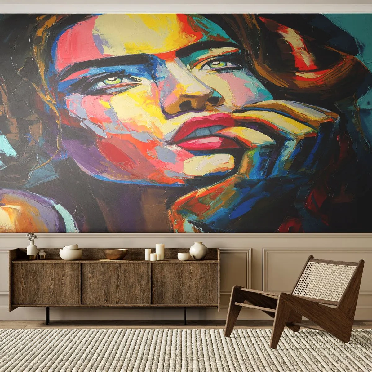 Fototapeta Premium Sand - Sny, jak ptáci letí oblohou - Portrét ženy, Tvář, Kus - 500x350 cm