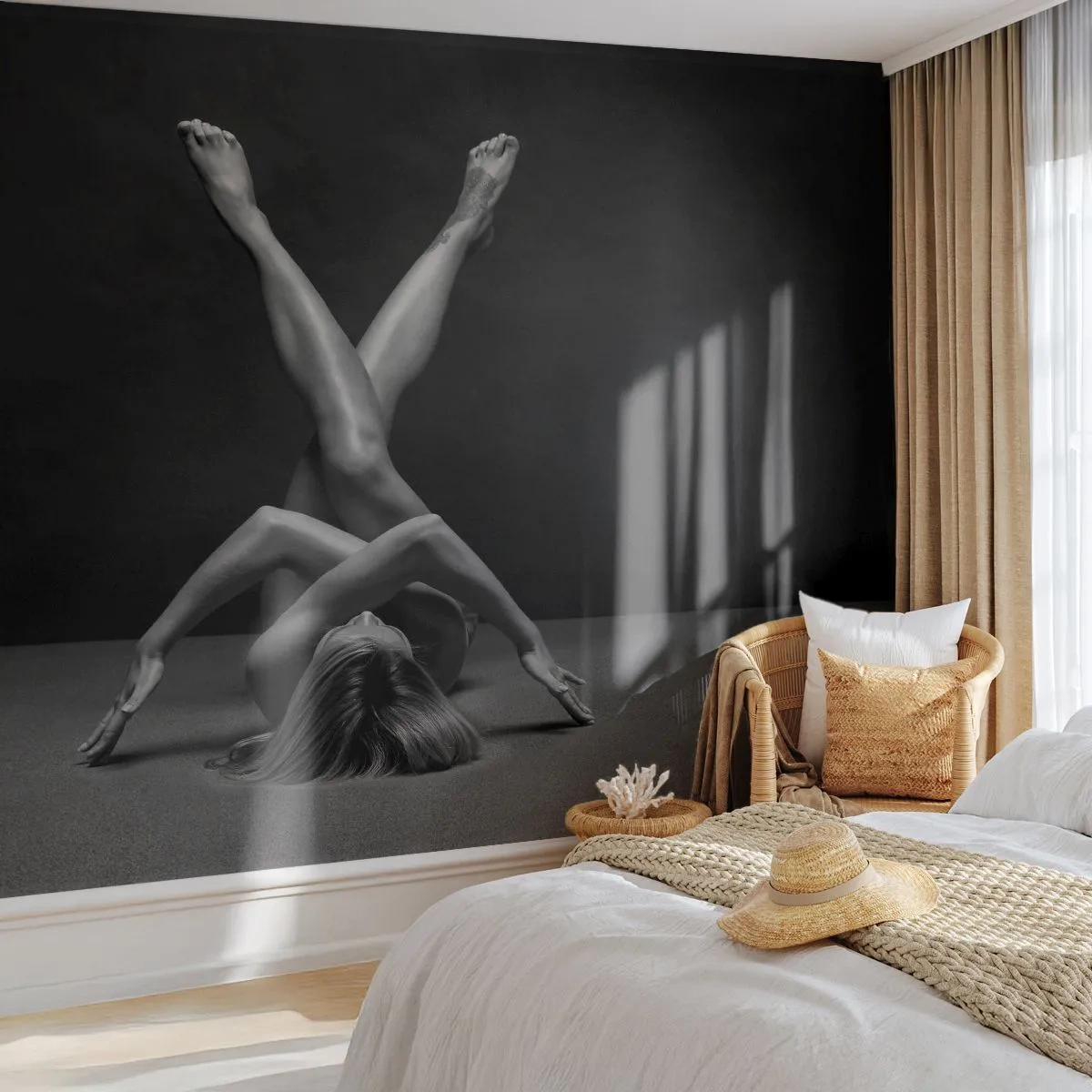 Fototapeta Samolepicí Deluxe Sticker - Geometrie nahoty - Žena, Kus, Tělo - 250x175 cm