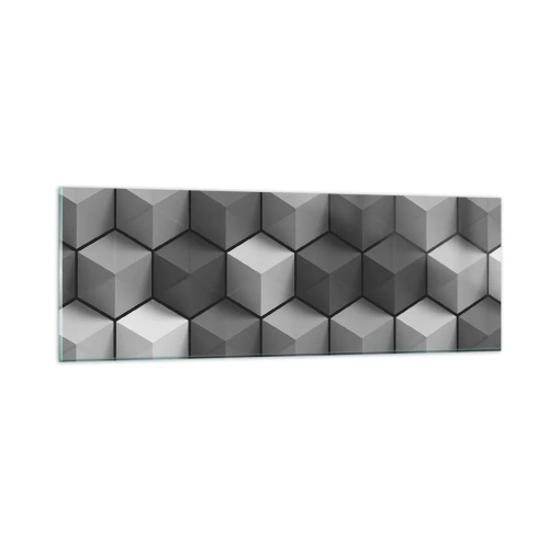 Obraz na skle - Kubistické puzzle - 90x30 cm