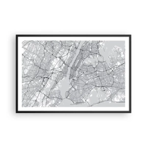Plakát v černém rámu - Anatomie metropole - 91x61 cm
