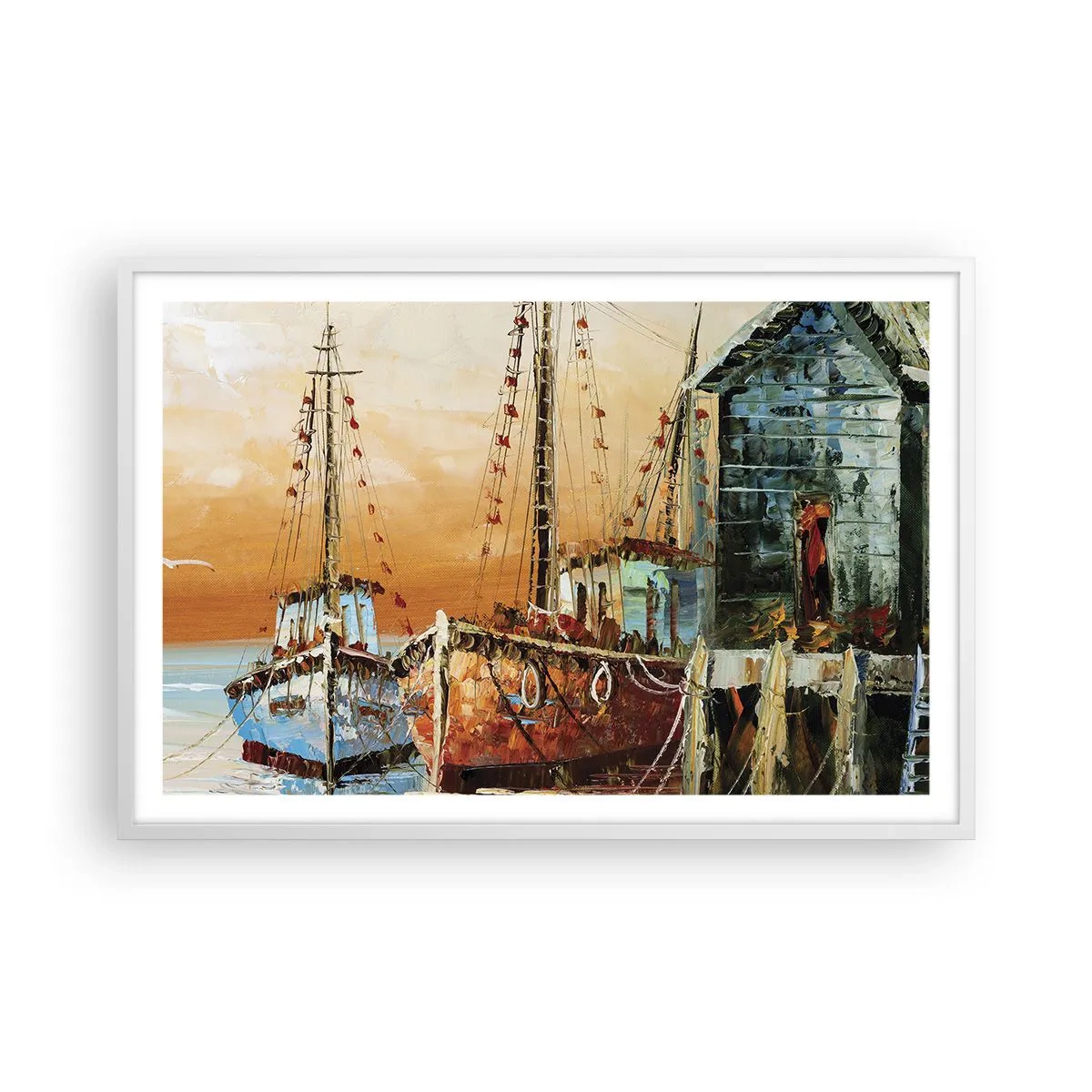 Plakát v bílém rámu - Klidný návrat - 91x61 cm