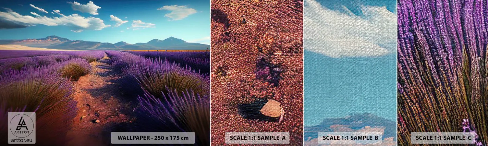 Vzor Fototapety Premium Canvas - Voňavá pole - Levandule, Horizont, Krajina - 100x30 cm