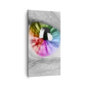 Obraz na plátně - Dívat se na svět barevně - 65x120 cm