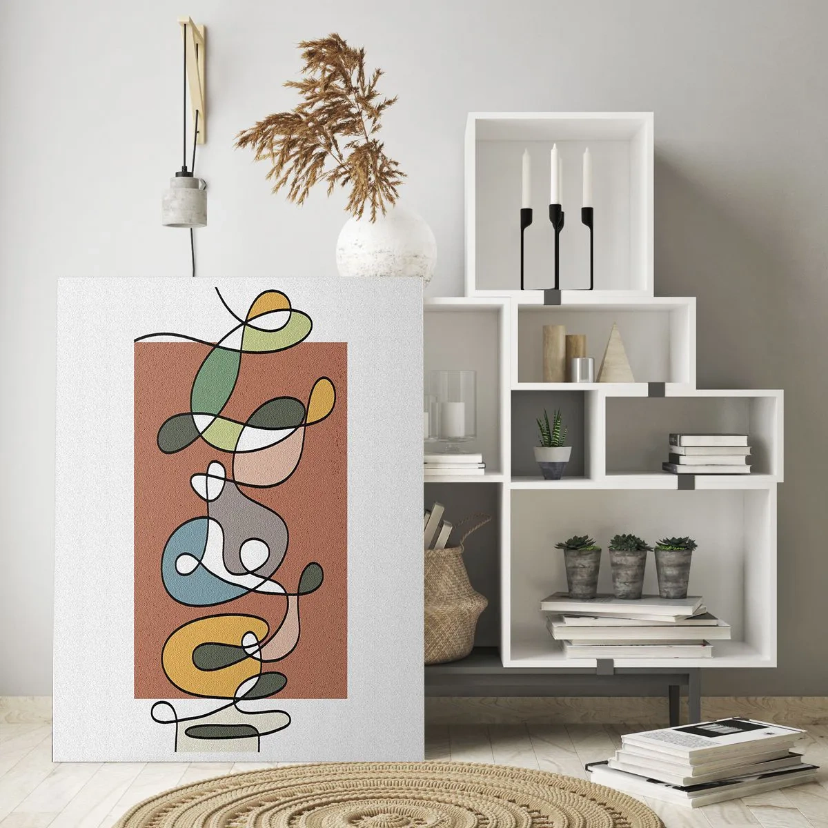 Obraz na skle - Abstrakce: barevné dovádění - 50x70 cm