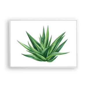 Plakát v bílém rámu - Zelená – síla – život - 100x70 cm