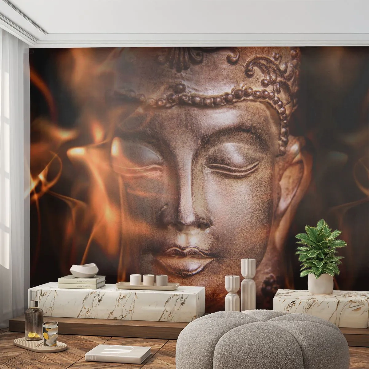 Fototapeta Samolepicí Deluxe Sticker - Existuje pouze zde a nyní - Buddha, Náboženství, Asie - 250x175 cm