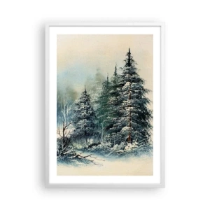 Plakát v bílém rámu - Připravení na Vánoce - 50x70 cm