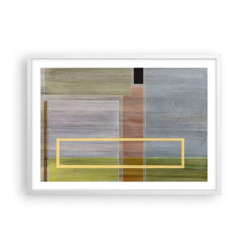 Plakát v bílém rámu - Jednoduše a v klidu - 70x50 cm