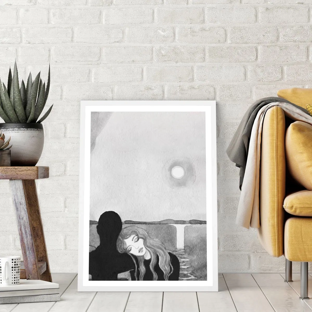 Plakát v bílém rámu - Vždy záhadou - 50x70 cm