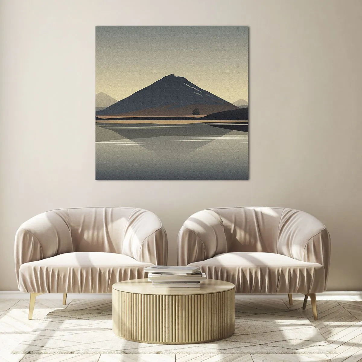 Obraz na skle - Zrcadlový odraz - 30x30 cm